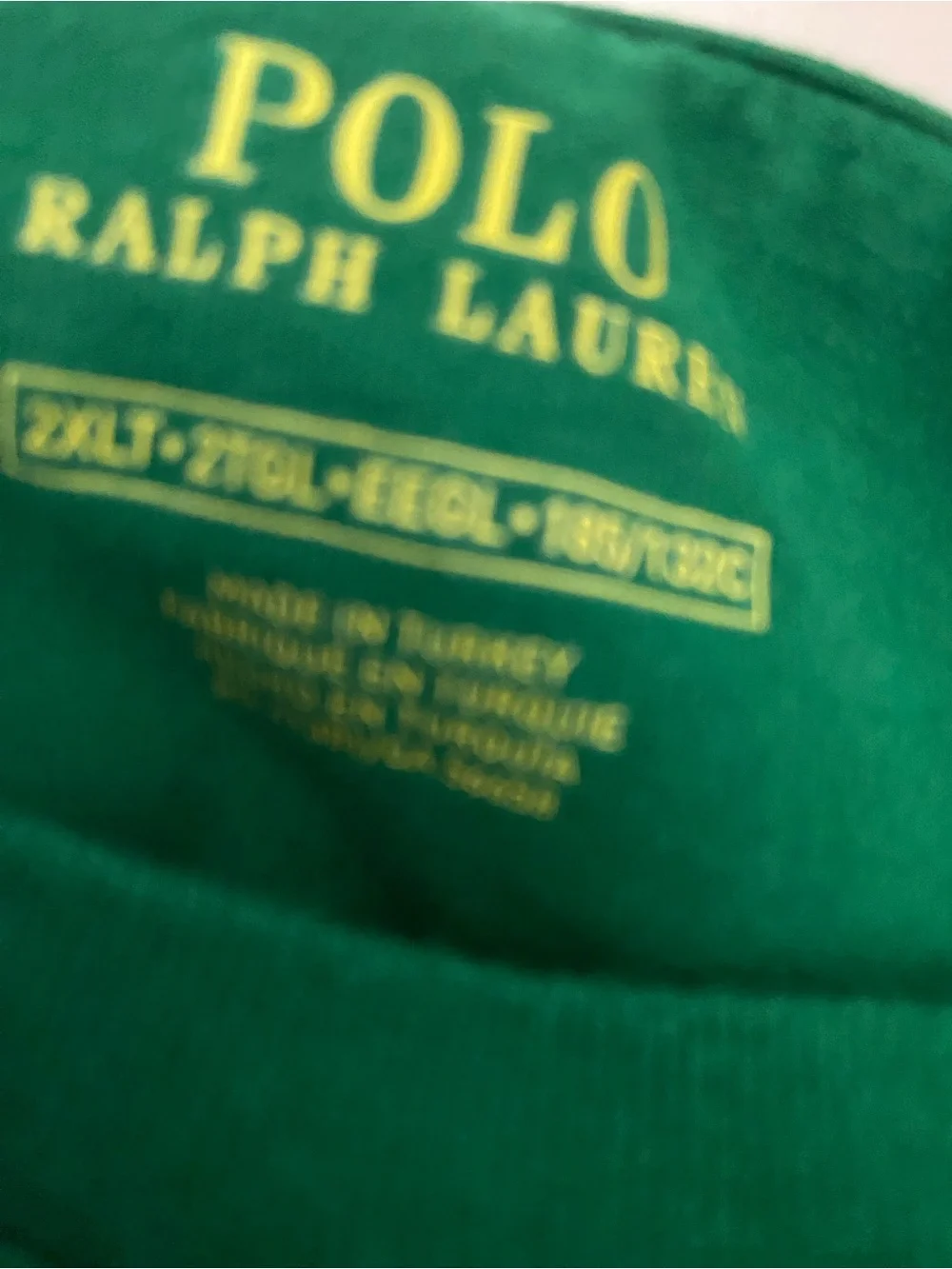 Polo Ralph Lauren Big Pony Y2K T-Shirt Kelly Green Crewneck Preppy Graphic 2XLT